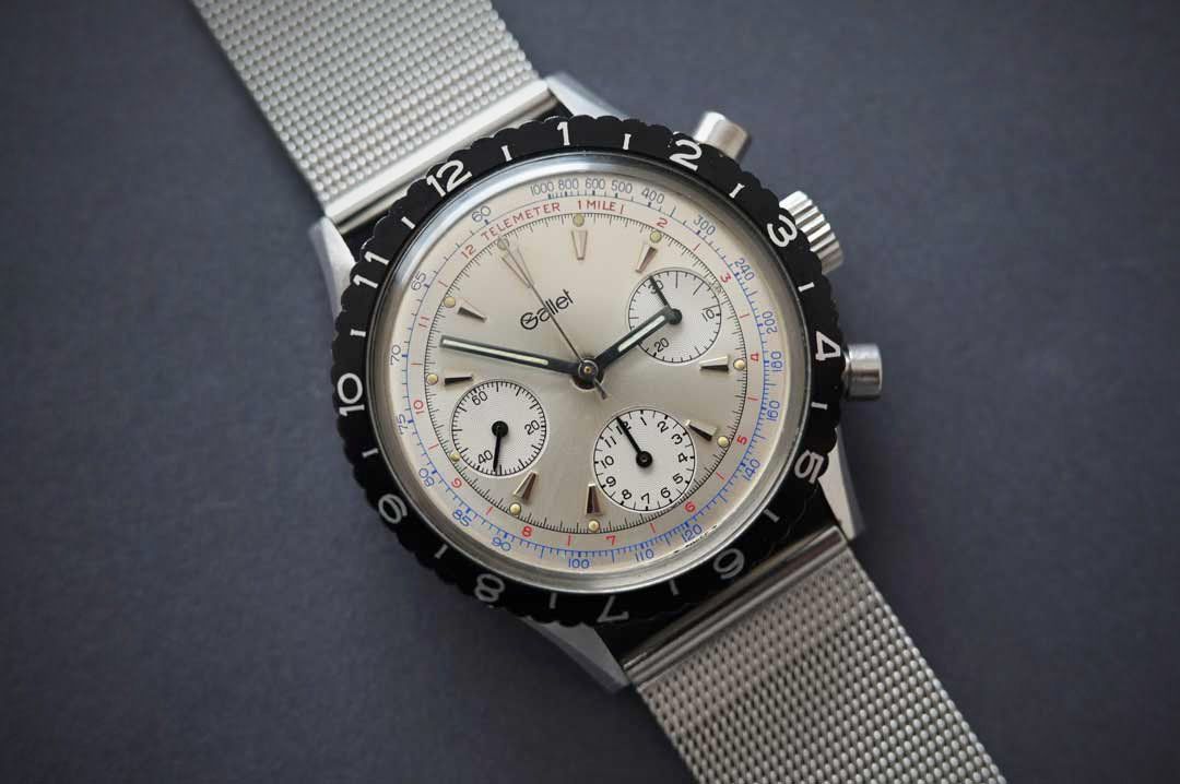 Orologi: Gallet MultiChron Military Pilot Chronograph, valjoux 72 – Usato da Eschert venduto da Watchlegend 1