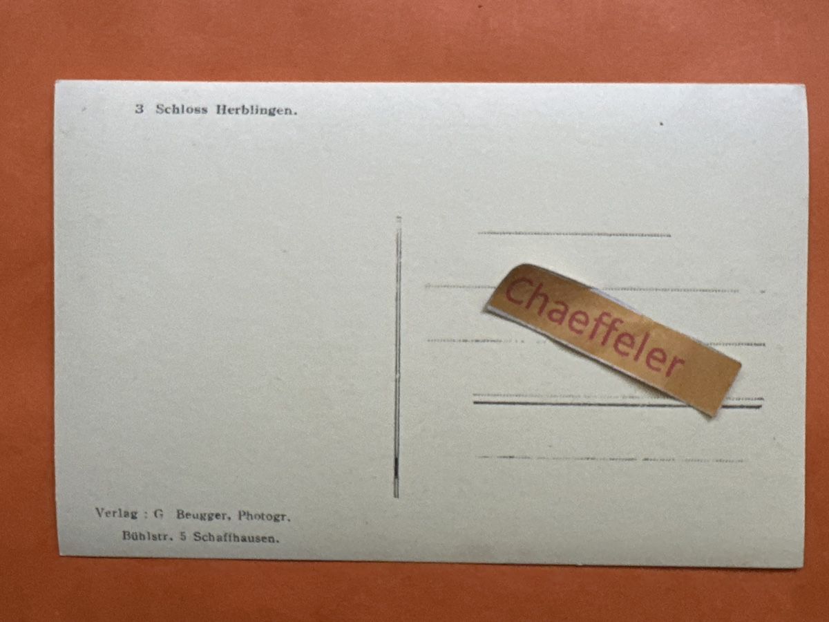 Cartoline postali: Naturstudien:  Schloss Herblingen – Usato da Zürich venduto da Chaeffeler 1