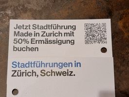 Gutschein Stadtführung Zürich "made in zurich"