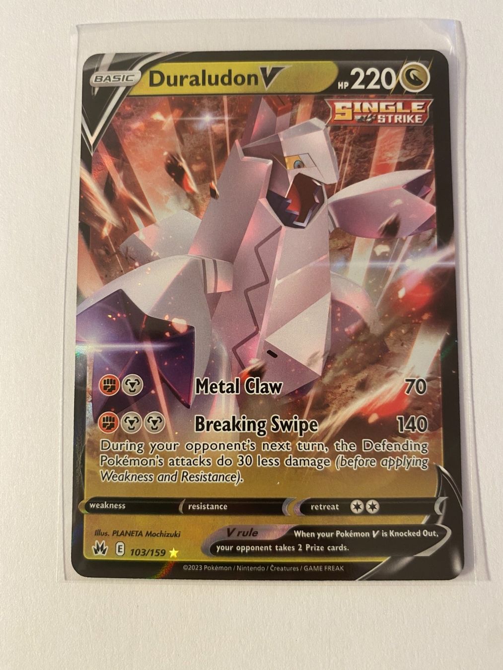 Pokémon Carte collezionabili: Pokemon Duraludon V 103/159 Crown Zenith EN – Nuovo (secondo la descrizione) da Weingarten-Kalthäusern venduto da McGmavlo