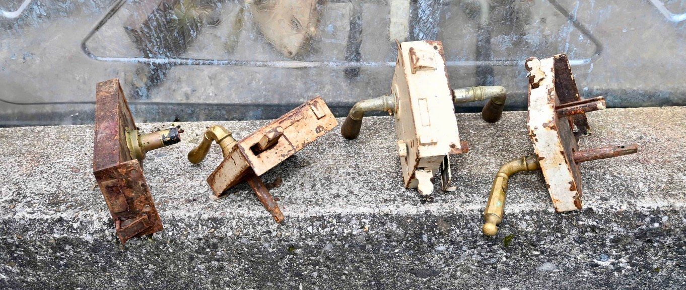 Lucchetti: 4 antike Schlösser ohne Schlüssel – Usato da Pfaffhausen venduto da mono_rec 5