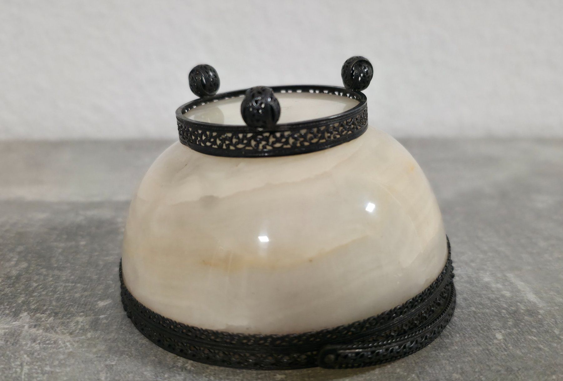 Schalen: ANTIKE 800 SILBER ALABASTER HENKELSCHALE WUNDERSCHÖNE ARBEIT – Gebraucht aus Zürich von spin23 4