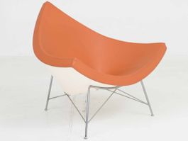 Vitra Coconut Sessel von George Nelson in Leder