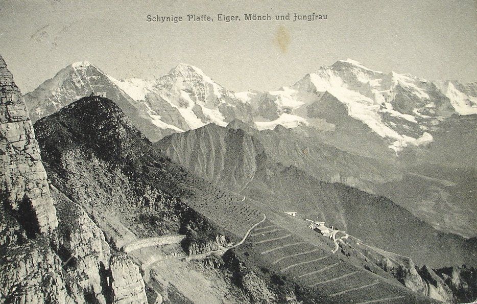 Cartes postales: SCHYNIGE PLATTE Eiger, Mönch und Jungfrau – D'occasion à Jona par philajona