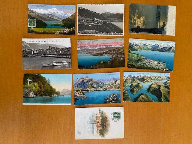Cartoline postali: AK-PPC 10 Postkarten "Schweizer Seen" [105] – Usato da Zürich venduto da Bertronics