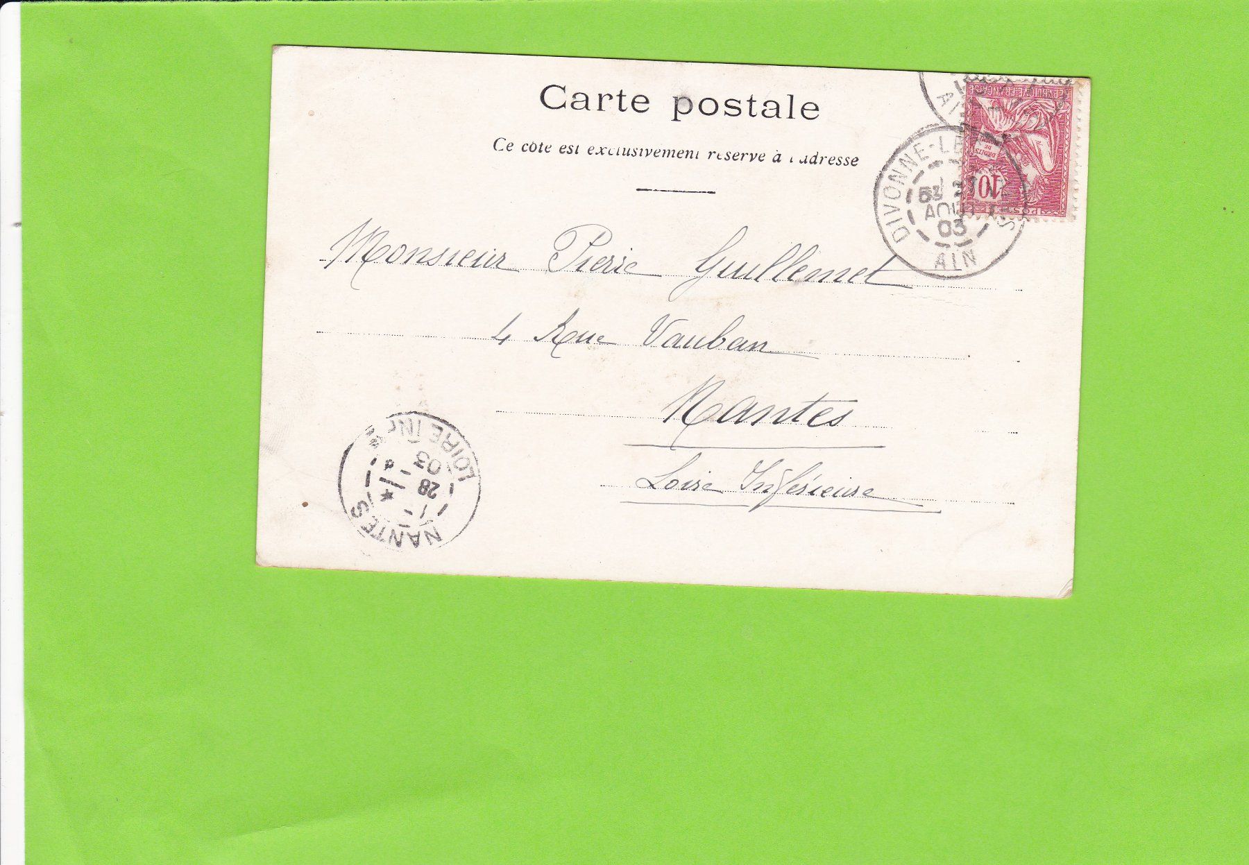 Cartoline postali: Lac Léman--NYON--1903 versendet – Usato da St. Peterzell venduto da neckertal 1