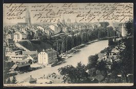 AK Bern, Teilansicht mit der Aare, 1903