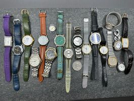 Lot mit Uhren, Quarzuhren, Armbanduhren*U03*