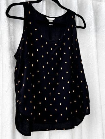 SOMMER TOP MIT GOLDIGEN RAUTEN  - GRÖSSE 40