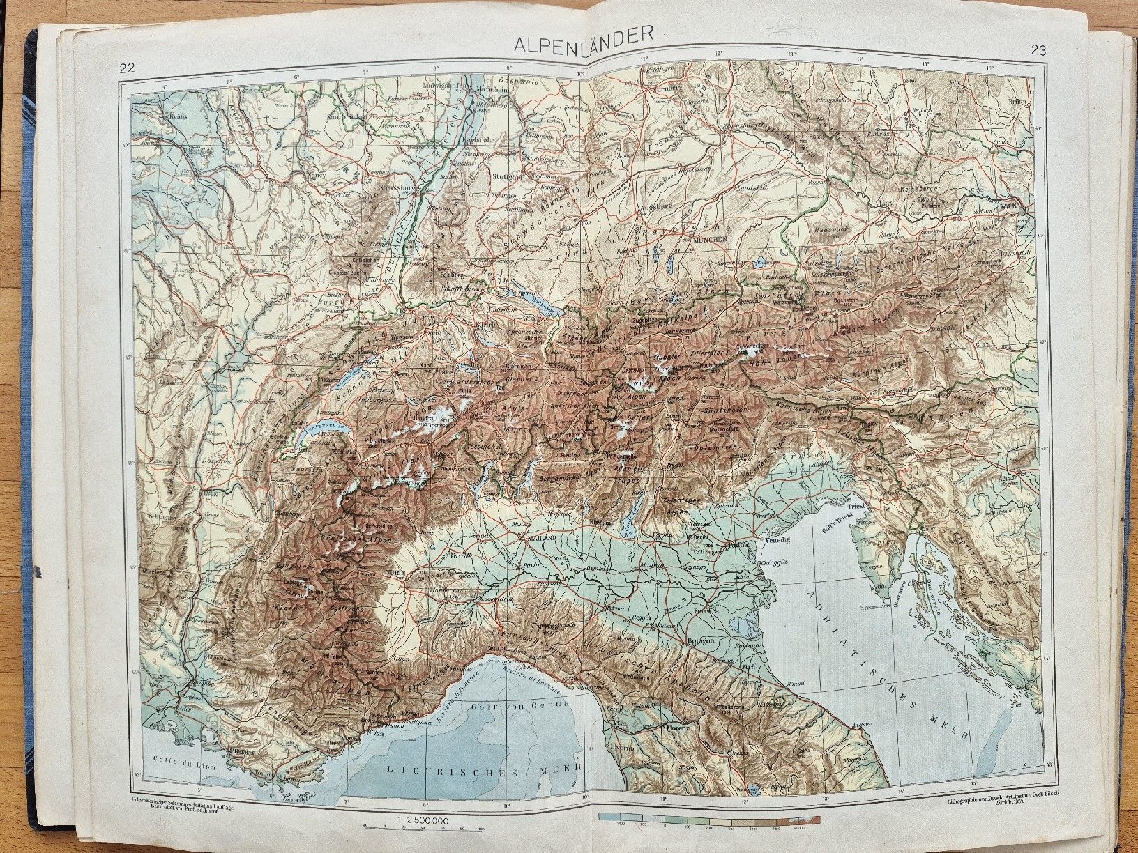 Bücher: Schulbuch, Schweizerischen Sekundarschule-Atlas 1934 – Gebraucht aus Wädenswil von Orso31 3