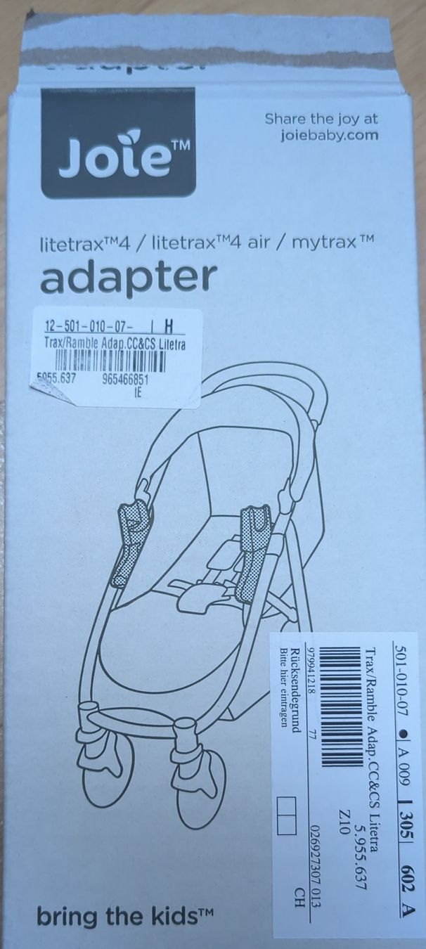Joie Carrozzine: Joie Adapter litetrax4/mytrax neu – Nuovo e nell'imballaggio originale da Winterthur venduto da pbl187