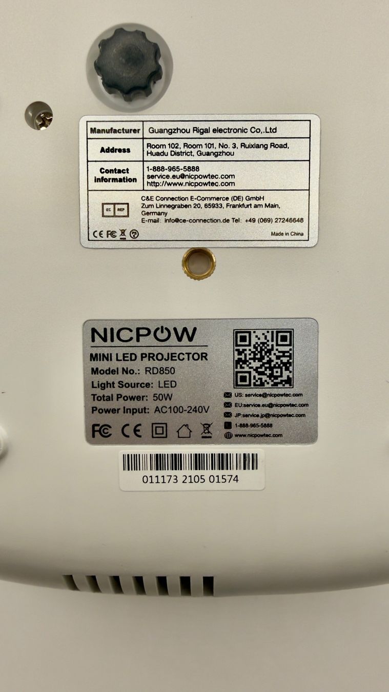 Proiettori: Nicpow mini LED Beamer – Usato da Basel venduto da stalders72 3