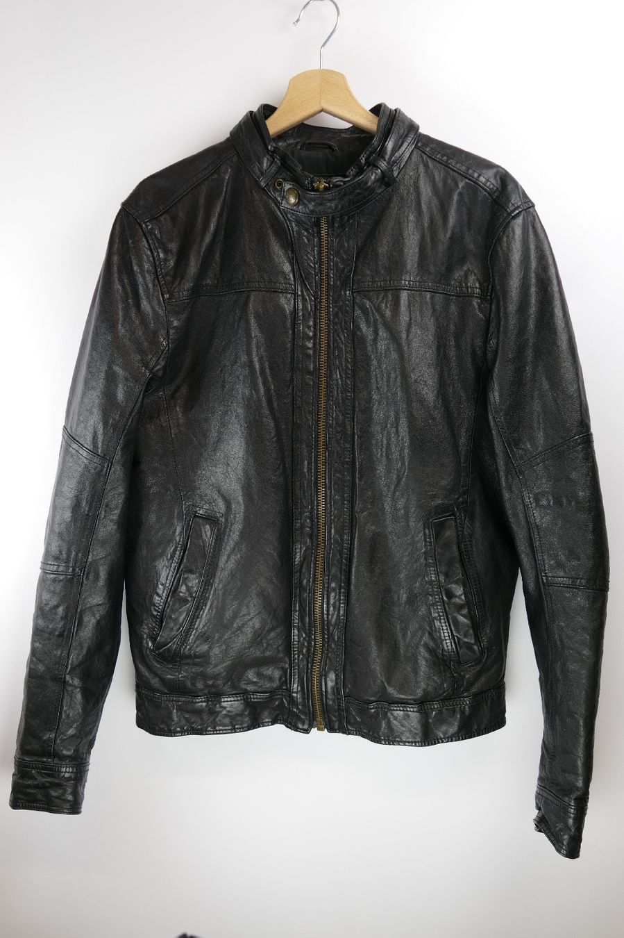 Jack & Jones Giacche: Dunkelbraune Herren Lederjacke, Jack&Jones, Gr. S – Usato da Dietikon venduto da MERXITUS 2