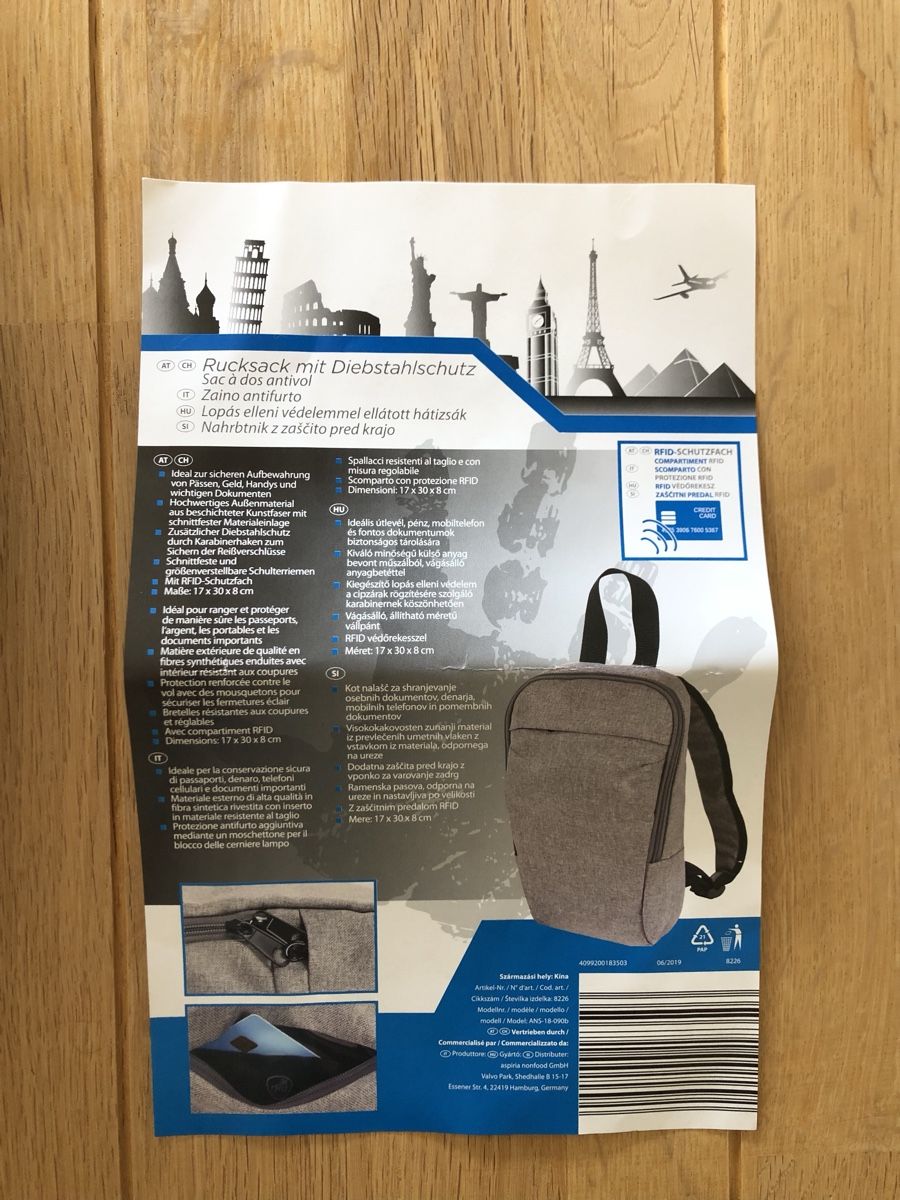 Rucksäcke: Rucksack mit Diebstahlschutz – Neu (gemäss Beschreibung) aus Kriessern von c_n1 3