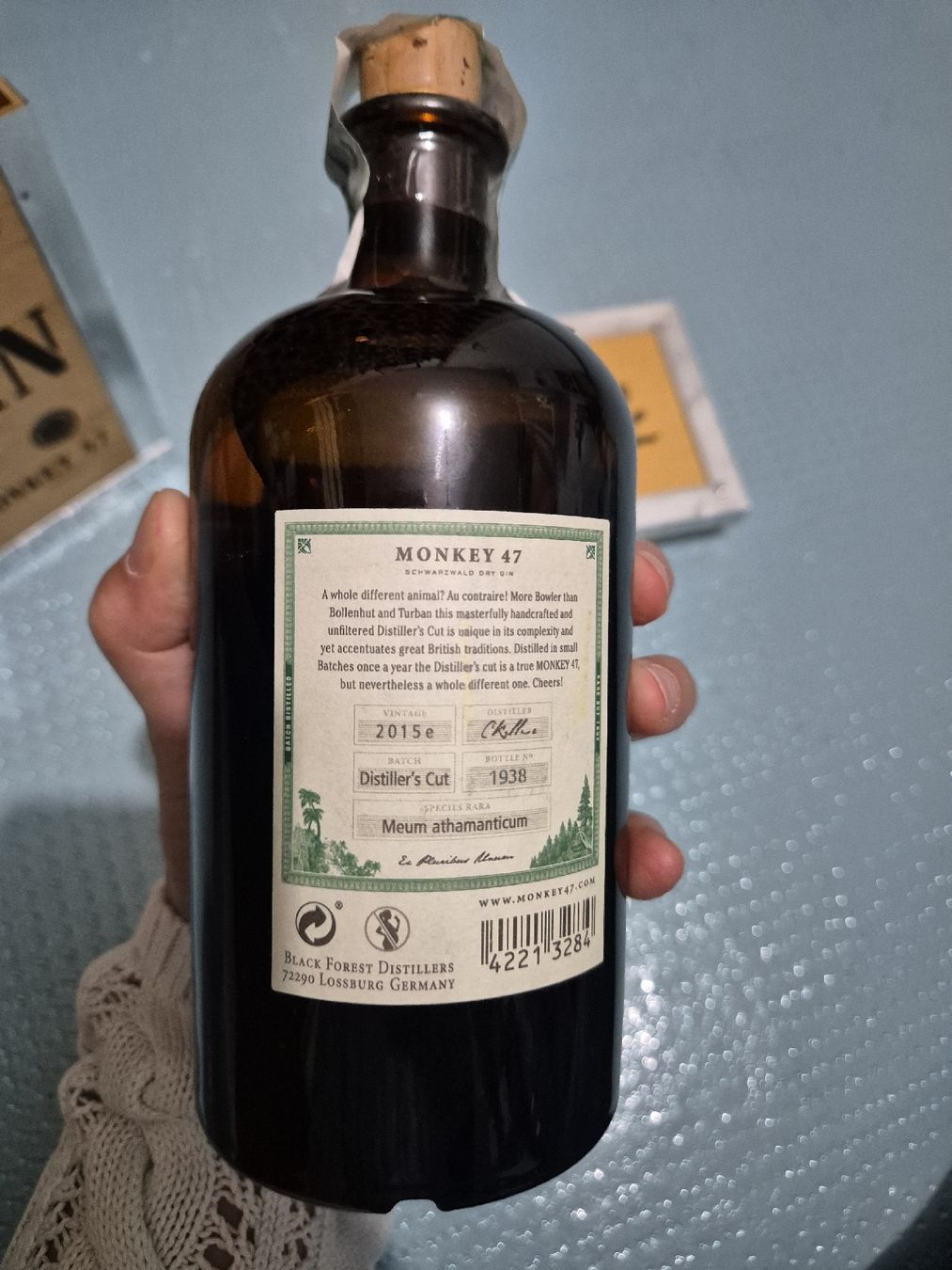 Monkey 47 Bevande alcoliche: Monkey 47 Distiller's Cut 2015 – Nuovo e nell'imballaggio originale da Reinach BL venduto da StephanBG 2