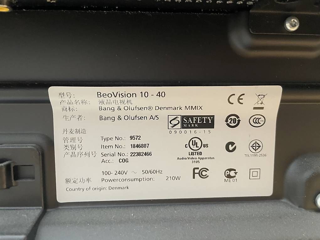 Televisori: Bang & Olufsen Beovision 10-40 + BeoLab 6000 – Usato da Häfelfingen venduto da JeremiasR 2
