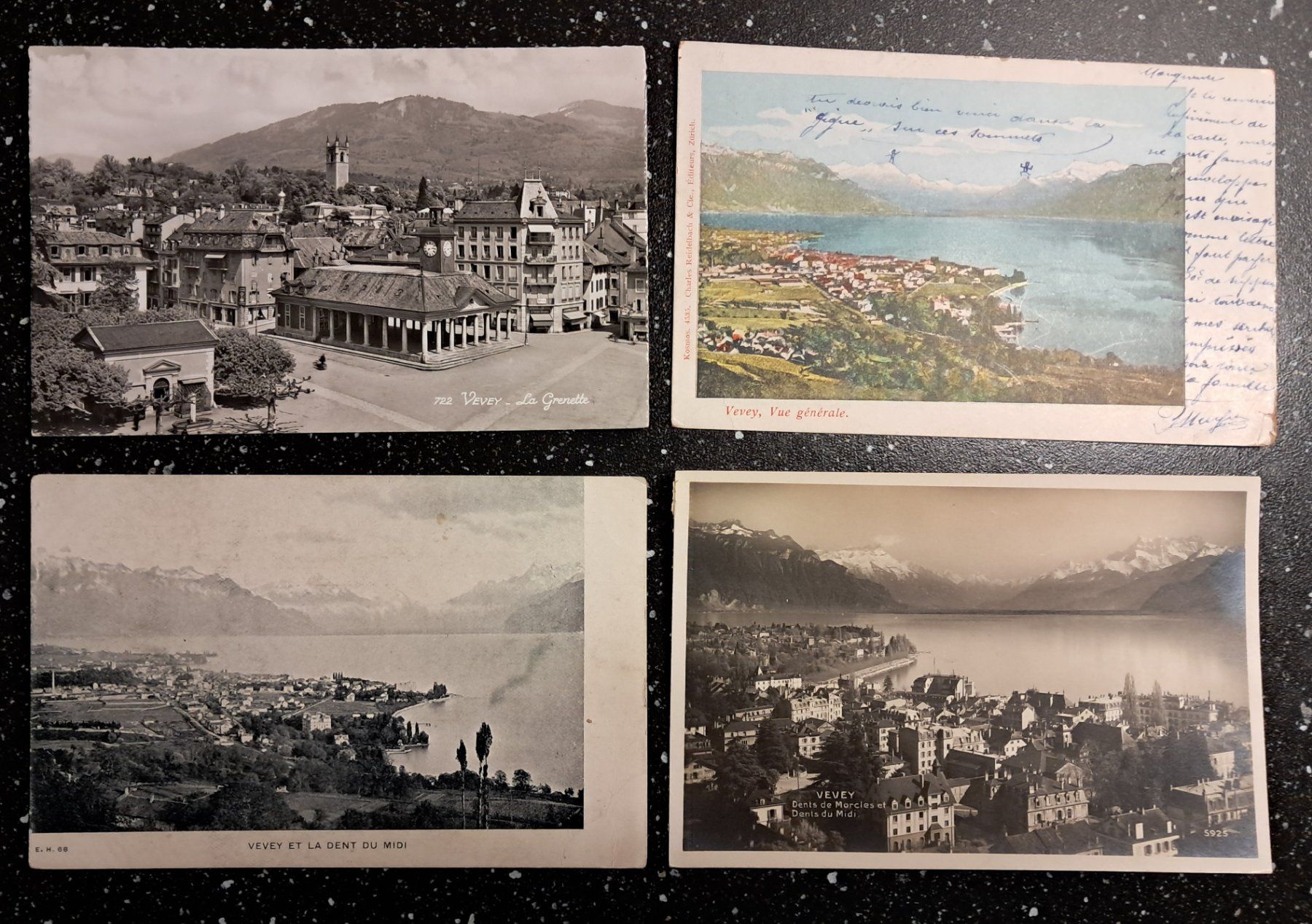 Cartoline postali: 4 CP - VEVEY - PETITS DEFAUTS – Usato da Ponto Valentino venduto da giorgia06