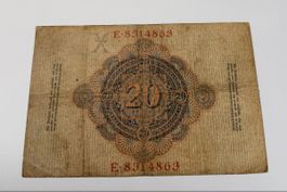 Billet 20 Mark 1910 Allemagne état usagé collection