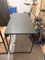 Black Metal Desk with Wood top
