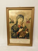 Antike Ikone "S.MARIA DE PERPETUO SUCCURSU" gerahmt