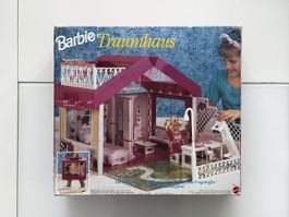 Vintage Barbie Traumhaus mit OVP, Anleitung & Möbeln – Matte
