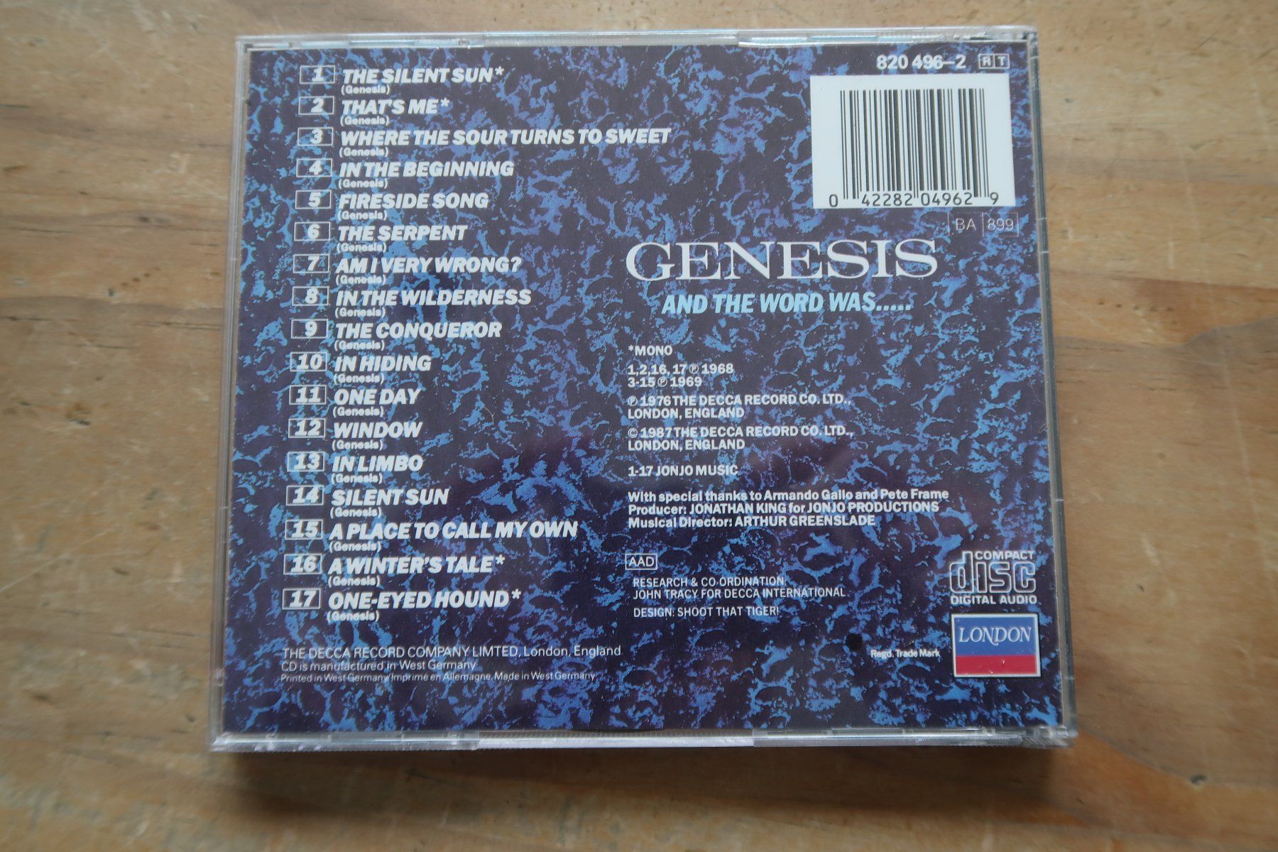 CD: GENESIS - AND THE WORD WAS... - CD – Usato da Basel venduto da Patiscat 1