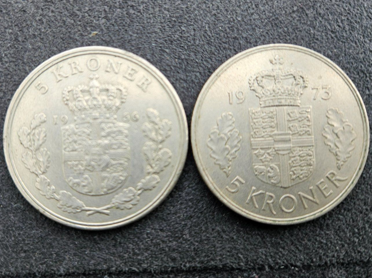 Tutti le monete: 2x 5 Kronen Dänemark 1966 & 1973 ab 1.- – Usato da wolfhausen venduto da Pgodi 6