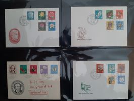 Briefmarken Schweiz, Pro Juventute, Jahrgänge 1965-1974