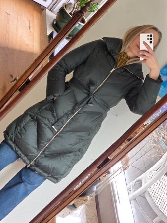 Massimo Dutti Daunenmantel Puffer Coat Gürtel L