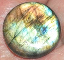 Cabochon L-5875 – Runder Labradorit 26x26mm – 40,35 Karat