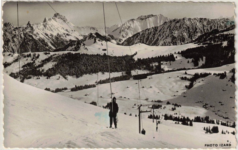 Ansichtskarten: Col des Mosses mit Skilift – Gebraucht aus Binningen von Mountainrider