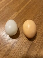 2 dekorative Kunststoff Eier -2 œufs décoratifs en plastique