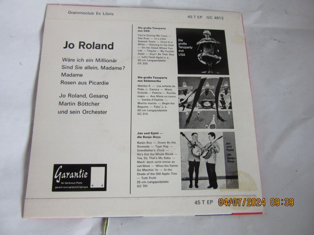 Dischi in vinile: Vinyl-Single Schlager Schallplatte Jo Roland – Usato da Rorbas venduto da julma1 1