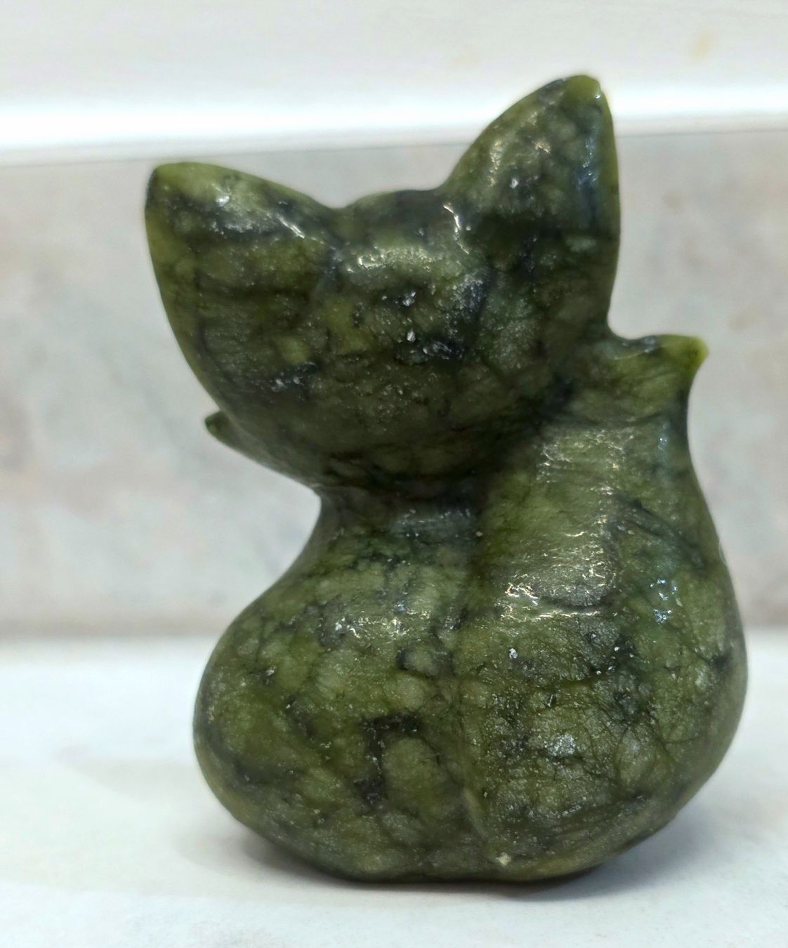 Mineralien & Heilsteine: Serpentin Jade Fuchs 116g – Neu und originalverpackt aus Matzingen von Shay_Crystalz 1