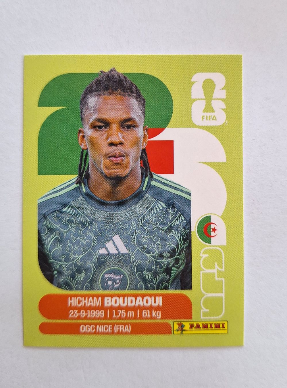 Panini Carte collezionabili: Panini Hicham Boudaoui ALG 10 – Nuovo (secondo la descrizione) da Romanens venduto da Crocette
