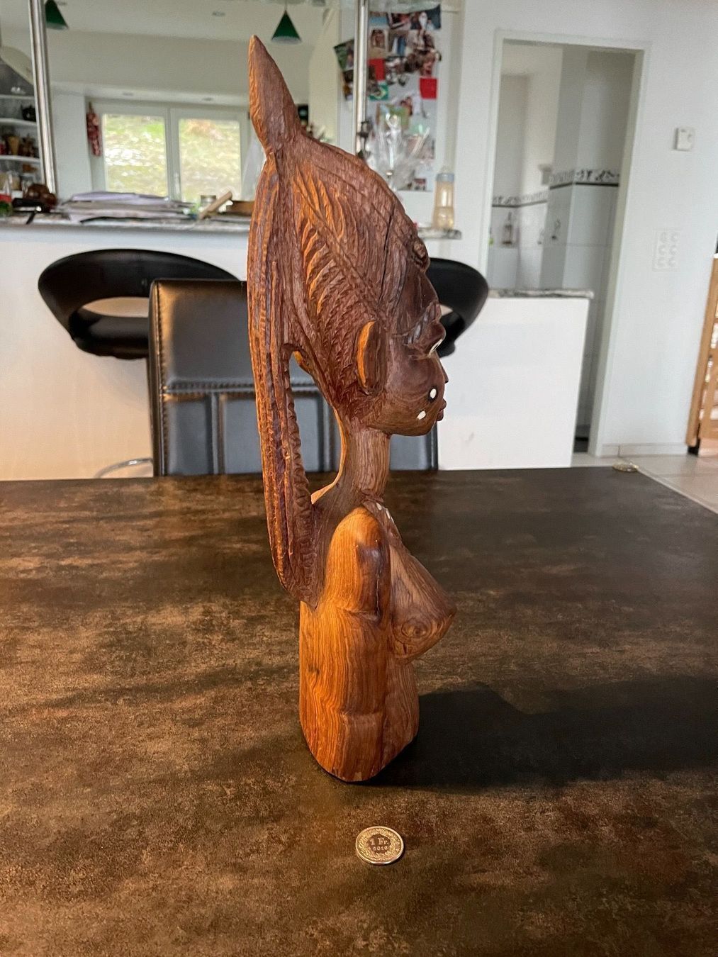 Figuren: Art Africain Sculpture Buste en bois – Gebraucht aus Vallamand von Bricbracbroc82 2