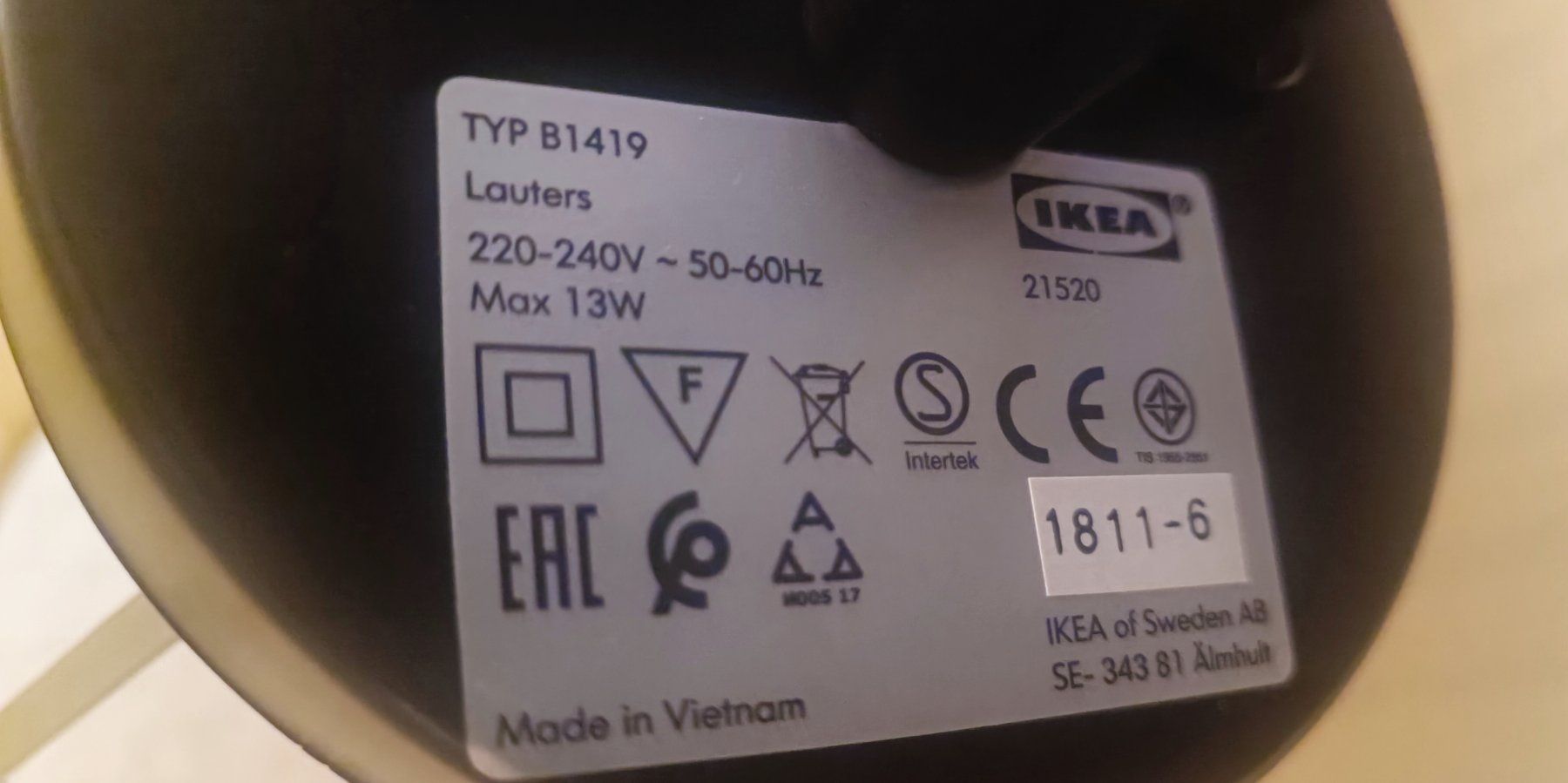 Ikea Lampade: IKEA Tischlampe LAUTERS – Usato da Bern venduto da sv-trade 4