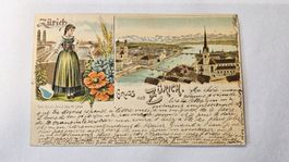 Ancienne carte postale, Gruss aus Zürich 1899