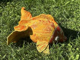 Keramik Goldfisch *** Handarbeit ***