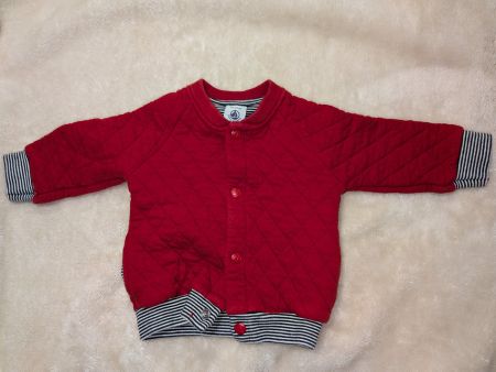 Petit Bateau Baby Jacke, Gr. 6M, Rot