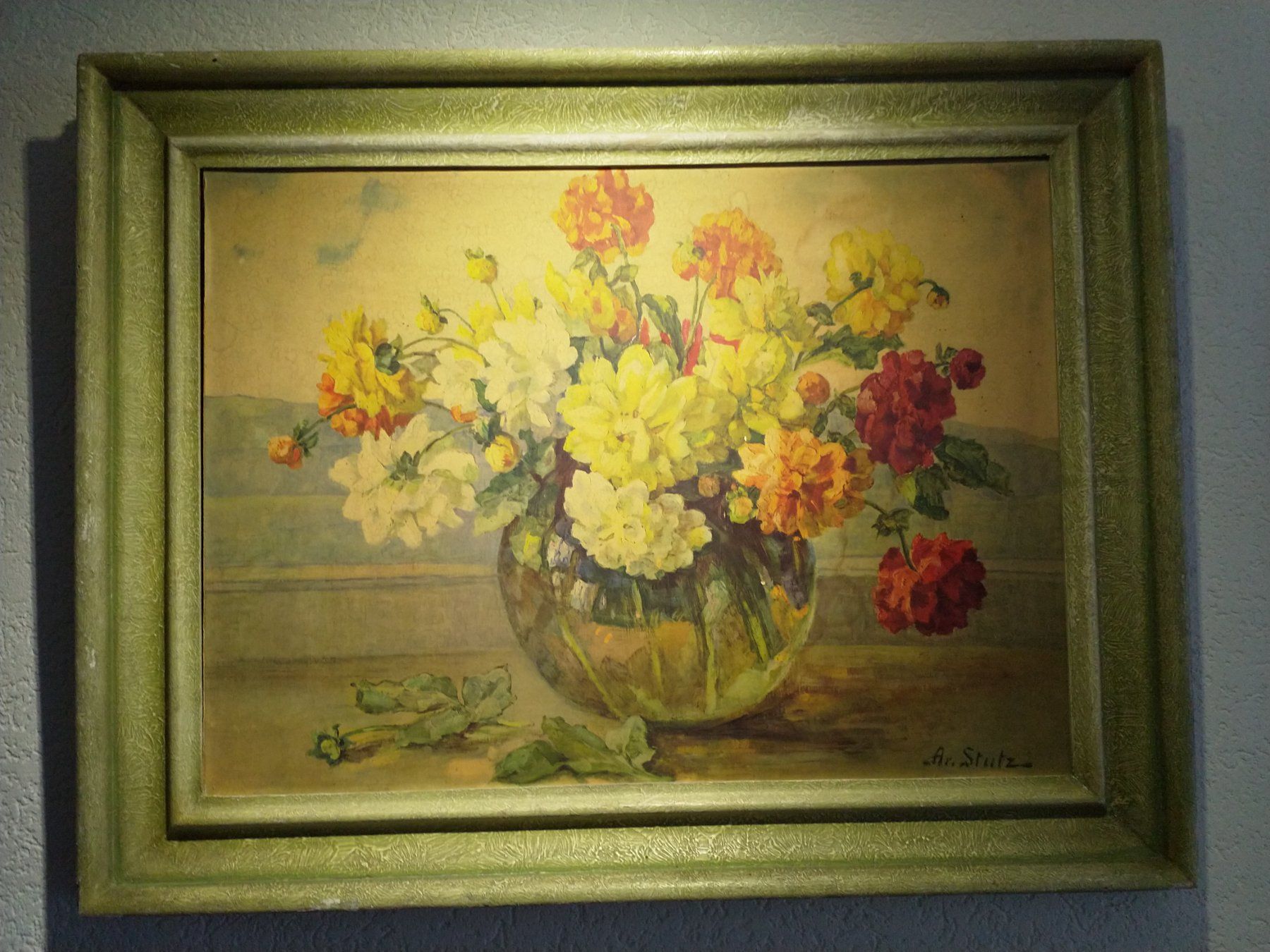 Gemälde: Cadre avec peinture 73x58 cm – Gebraucht aus Grand Lancy von ampoule