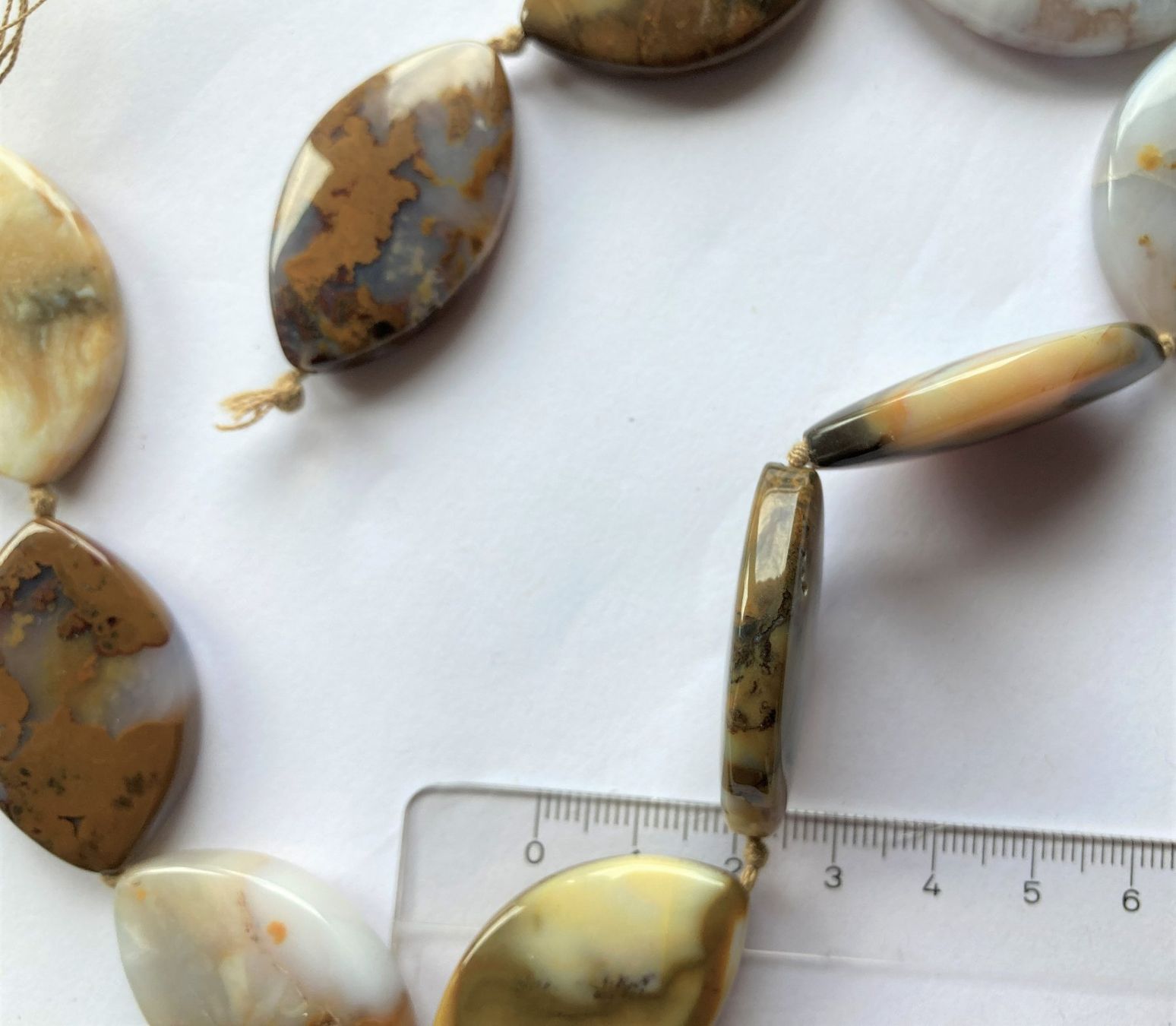 Perle (finte): 10 perles Agate USA, "Feuilles" / USA-Achat – Nuovo e nell'imballaggio originale da Goumoens-la-Ville venduto da brandonv 3