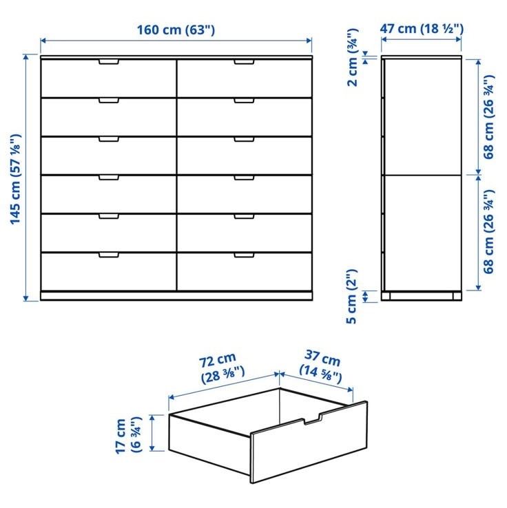 Ikea Cassettiere: IKEA Nordli Kommode mit 12 Schubladen – Usato da Meilen venduto da fku_x67h 3