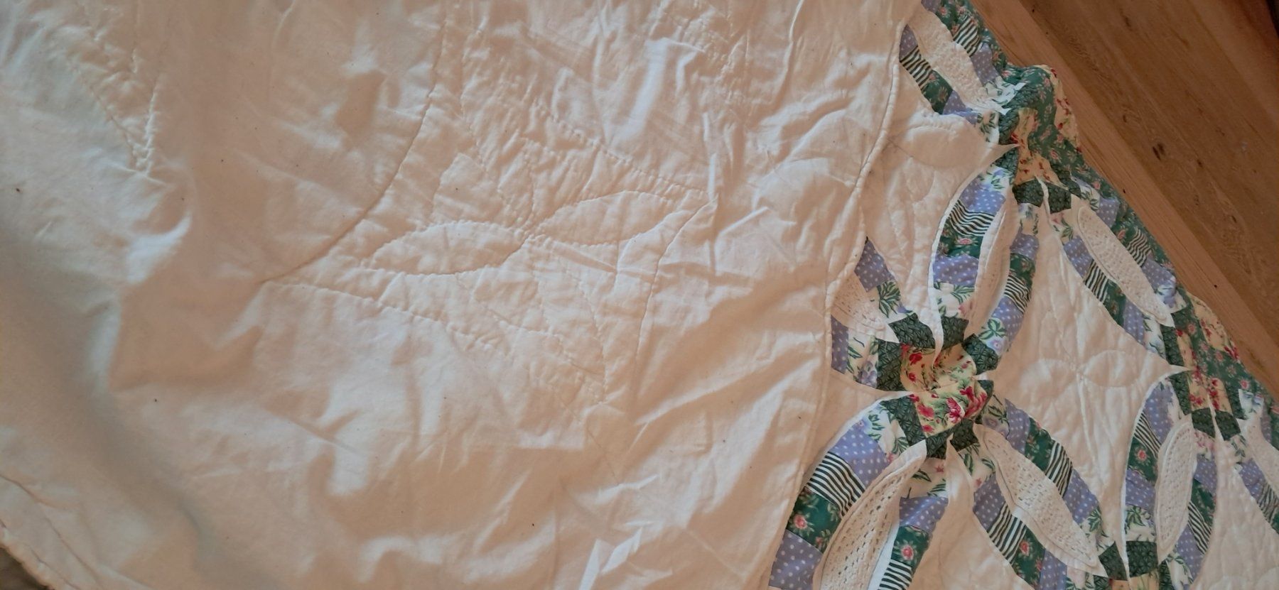 Coperte: Sehr grosser, handgemachter Patchwork Quilt, L 238cm B 220cm – Usato da Chur venduto da Okapi77 8