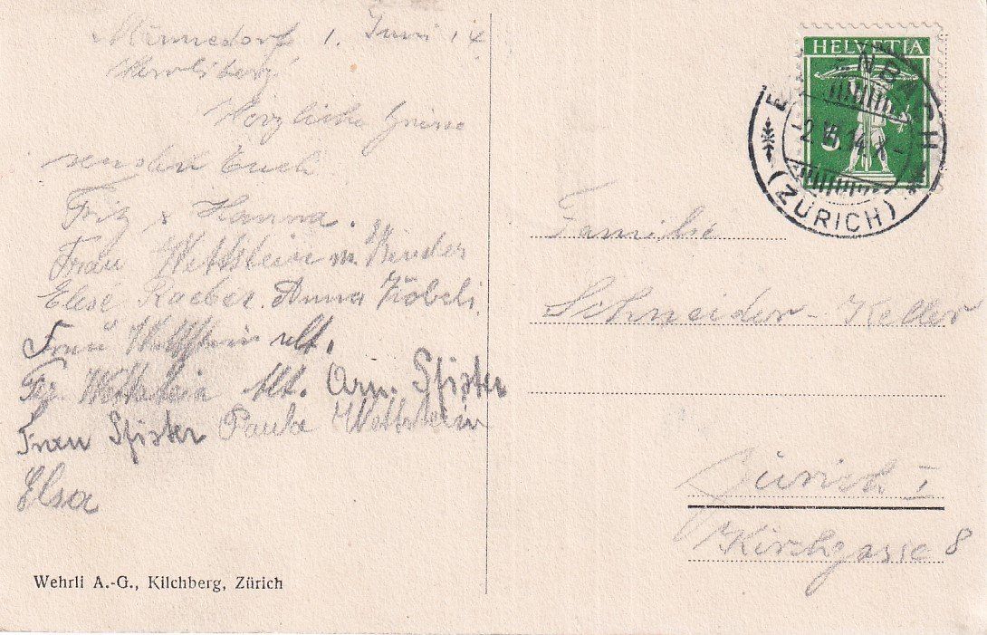Cartoline postali: Herrliberg  ZH         um 1914 – Usato da Brig venduto da Valcards54 1