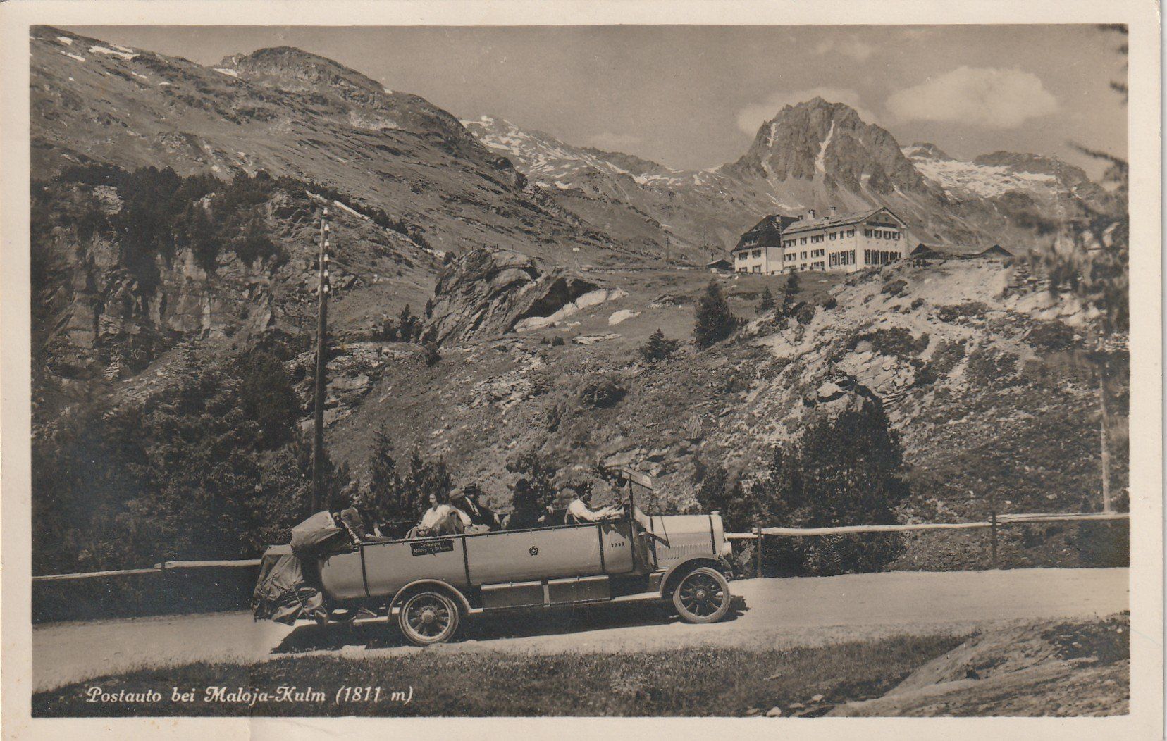 Ansichtskarten: Postauto mit Maloja-Kulm – Gebraucht aus Rorschacherberg von fratovi2