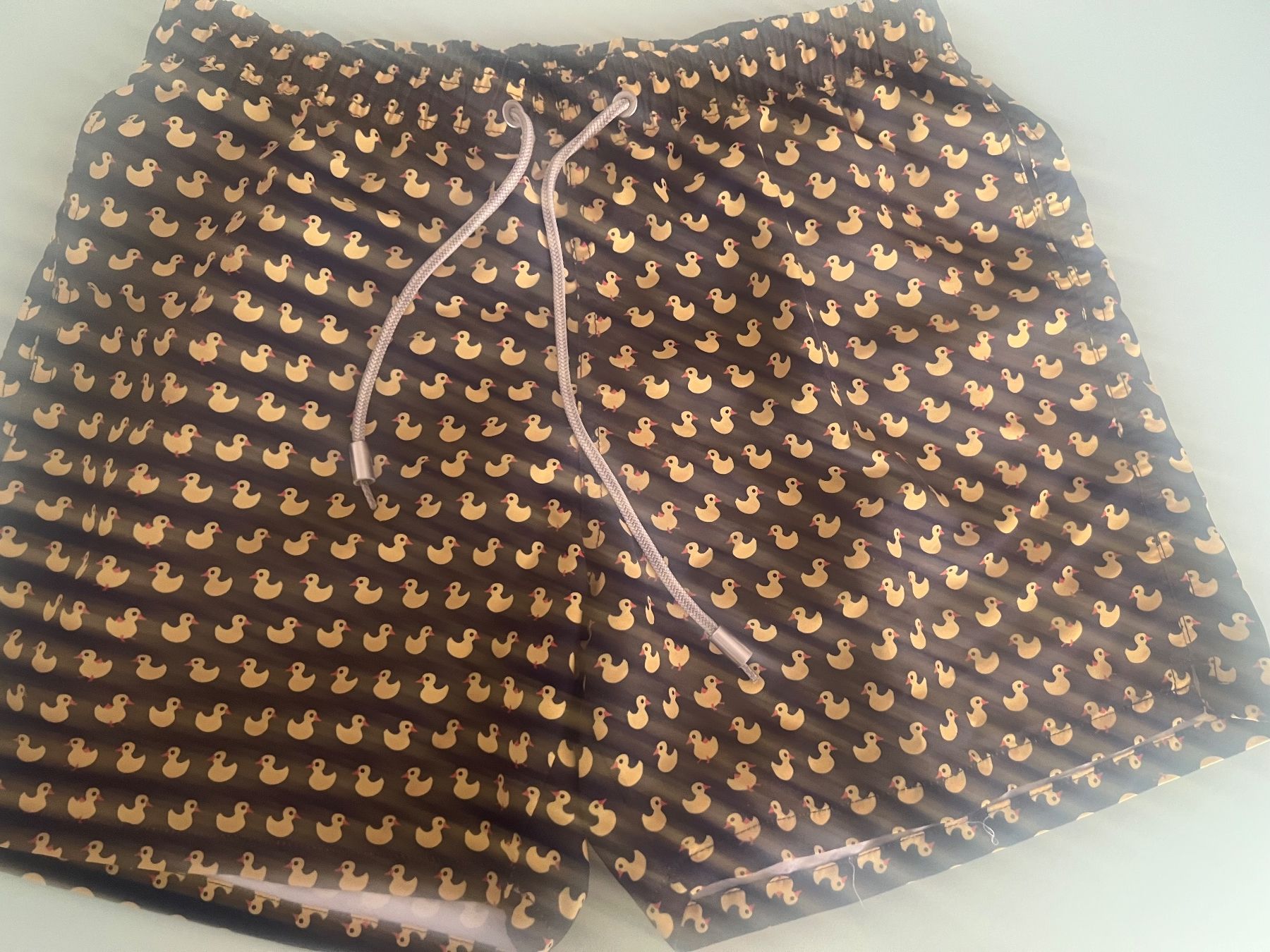 Pantaloni: Badehosen mit Enten-Print Gr. M – Usato da Näfels venduto da ale_c9qn