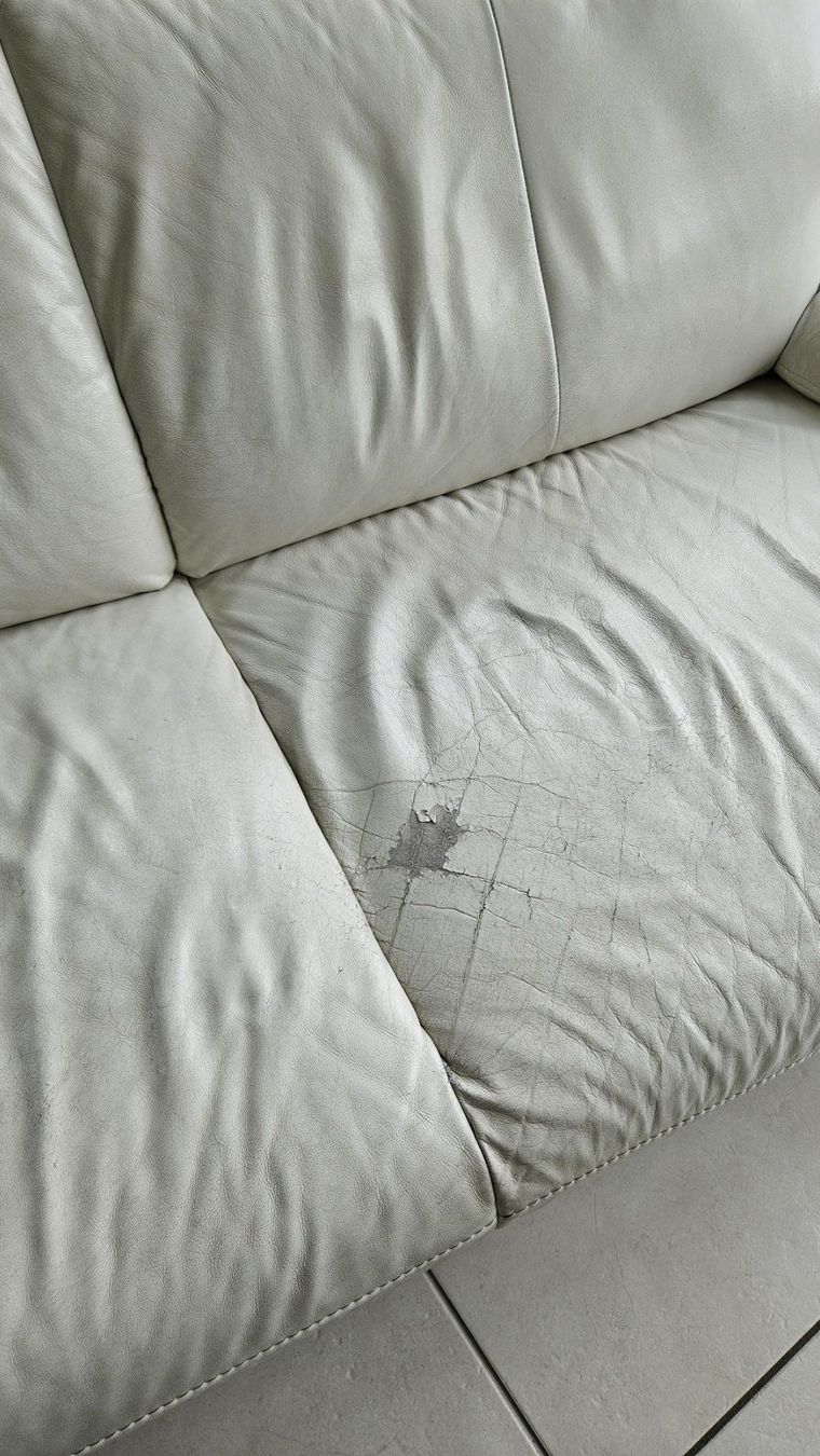 Divani: Echtleder-Sofa weiss 3-Plätze – Usato da Toffen venduto da mcurs00 2