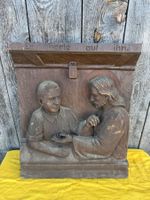 Holzskulptur, geschnitzt, religiöses Motiv, Antik