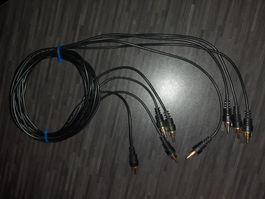 4 neue Single Cinch Kabel 1.5m